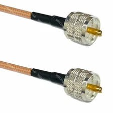 USA-CA RG400 PL259 UHF Male to PL259 UHF Male Coaxial RF Pigtail Cable USA Lot