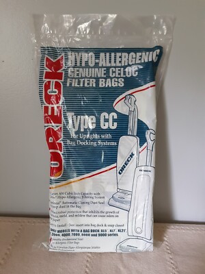 Oreck Type CC Vacuum Cleaner Bags Never Opened Package of 8 - CCPK8DW