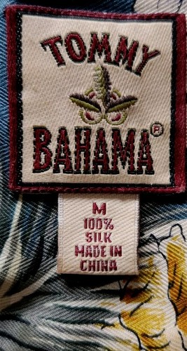 Tommy Bahama Men's Hawaiian Green Leaves Palm 100% Silk Button Up Shirt Size M - Picture 5 of 5