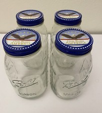 Vtg Ball Freedom Garden QUART Mason Jars Limited Edition Eagle Set of 4 USA