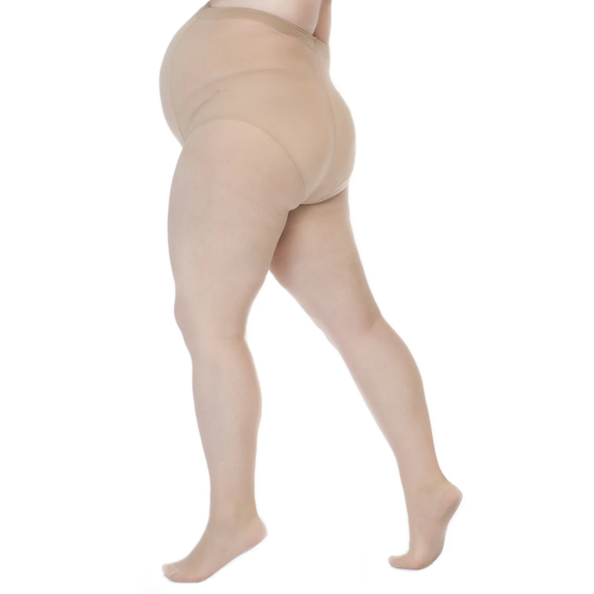 Grande taille - Collant de grossesse naturel fin transparent 20