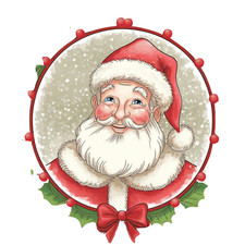 Wandtattoo Aufkleber Weihnachtsmann Wandaufkleber 18X18 cm Groß