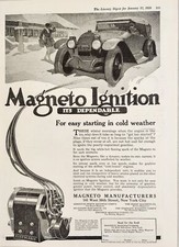 1920 Print Ad Magneto Ignition in Cars Easy Starting in Cold Weather New York,NY