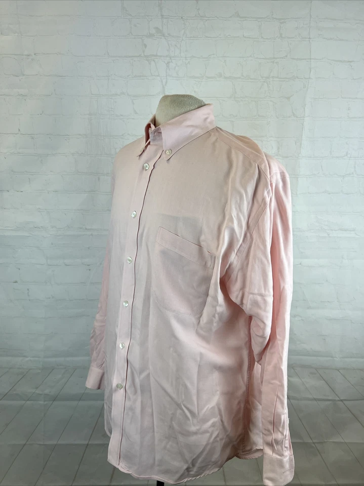 Bobby Jones Men's Pink Solid Cotton Dress Shirt SIZE L $108 - Image 3 of 4