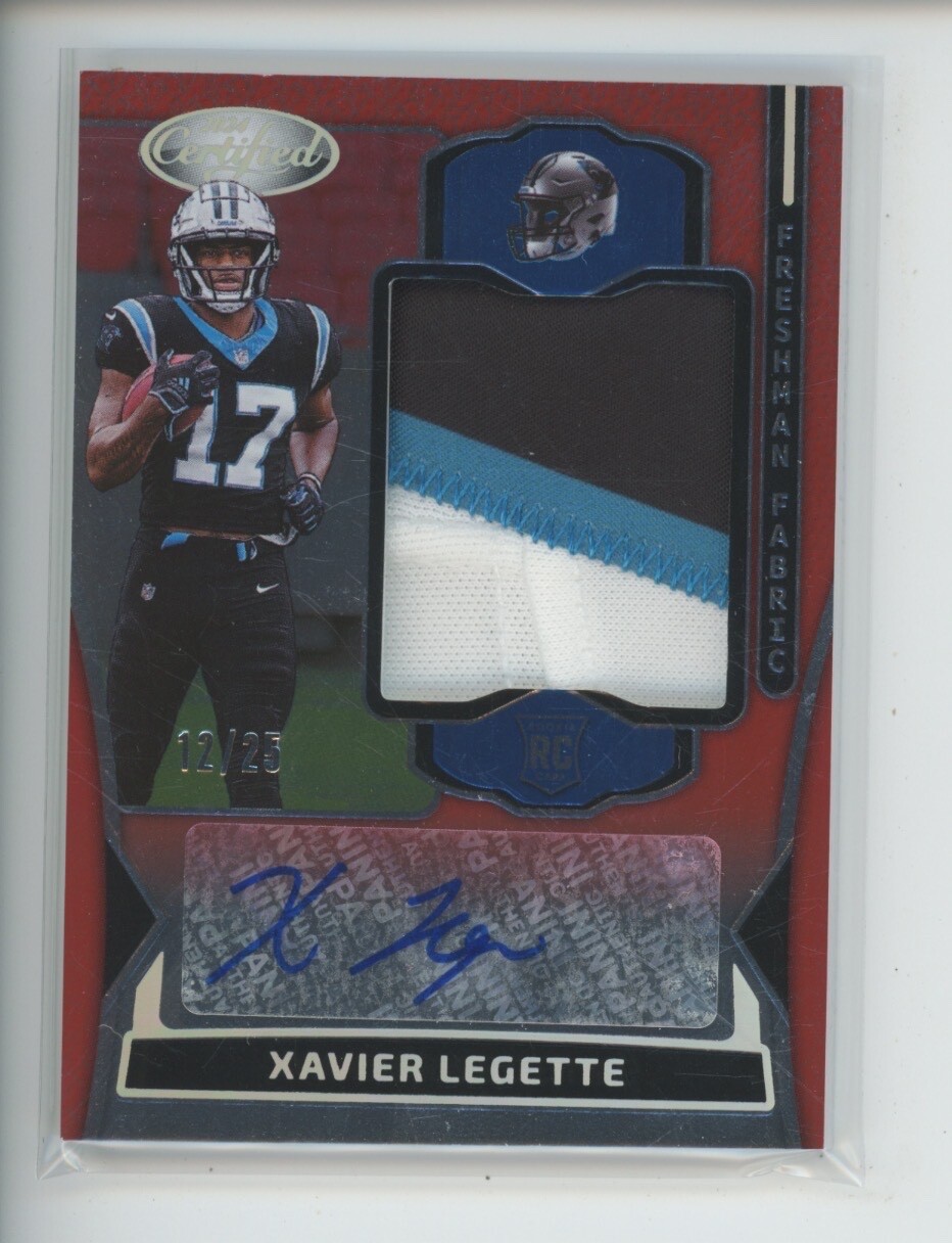 XAVIER LEGETTE AUTO JERSEY LOGO PATCH RC /25 2024 CERTIFIED FRESHMAN FABRIC RED