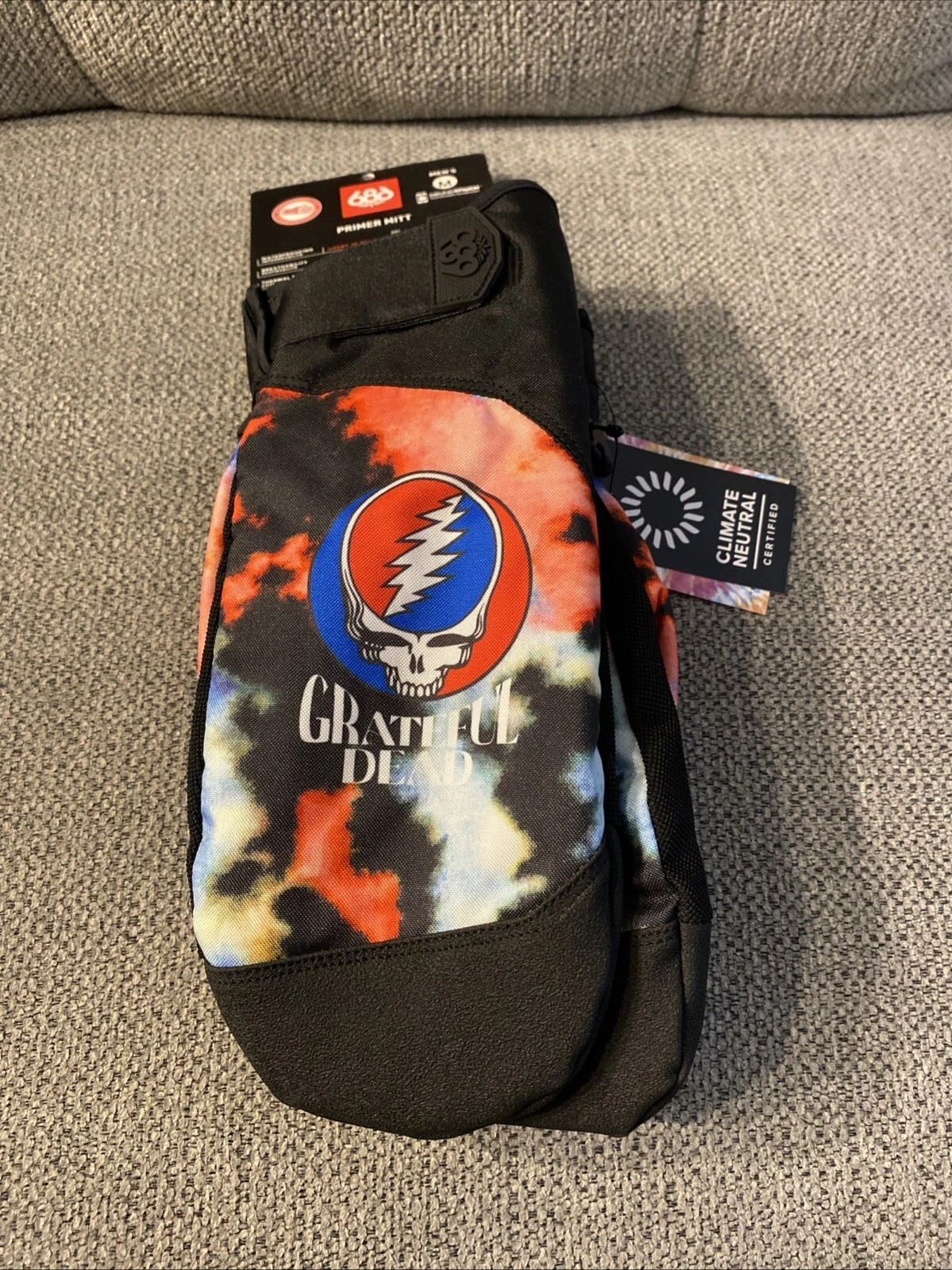 686 Primer Mitts X Grateful Dead Nebulla TieDye Hippie Rock Classic Sz M Winter