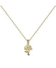 Nickelodeon Dora the Explorer 10k Solid Yellow Gold Charm Pendant 18”GF Necklace