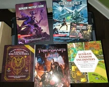 D&D 5e Dungeon Master Essentials kit(no dice)Book of Lairs Random Encounters lot