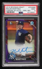 2016 Bowman Draft Chrome Pick Purple Refractor Nolan Martinez PSA 9 Auto 16to