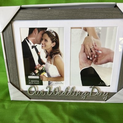 Brand New Malden Our Wedding Day Picture Frame Rustic Wood Photo Shower Gift Box