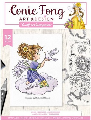 Crafters Companion Conie Fong Kunst & Design - Engel Messenger Stempel & Stanzenset