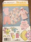 Simplicity Pattern Babies' Layette Pattern 3711 Size A XXS XS S M L — photo 1
