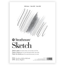 200 Series Sketch Pad, 9x12 inch, 100 Sheets, Tape Bound - Artist Sketchbook ...
