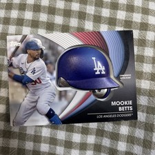 2022 Topps Commemorative Batting Helmet Card Mookie Betts Los Angeles Dodgers MB
