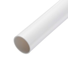 PVC Rigid Round Pipe 46mm ID 50mm OD 9" Length White High Impact