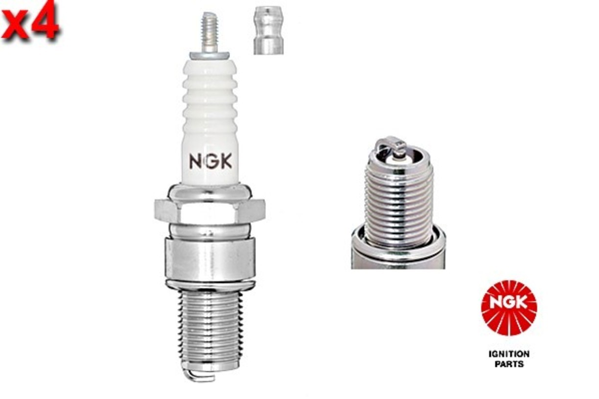 NGK 4x Spark Plug For FIAT 850 Spider 65-68 7567.62
