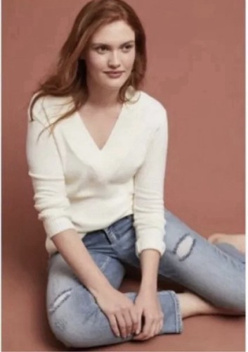 Anthropologie Galizia Cream Sweater - Picture 1 of 4