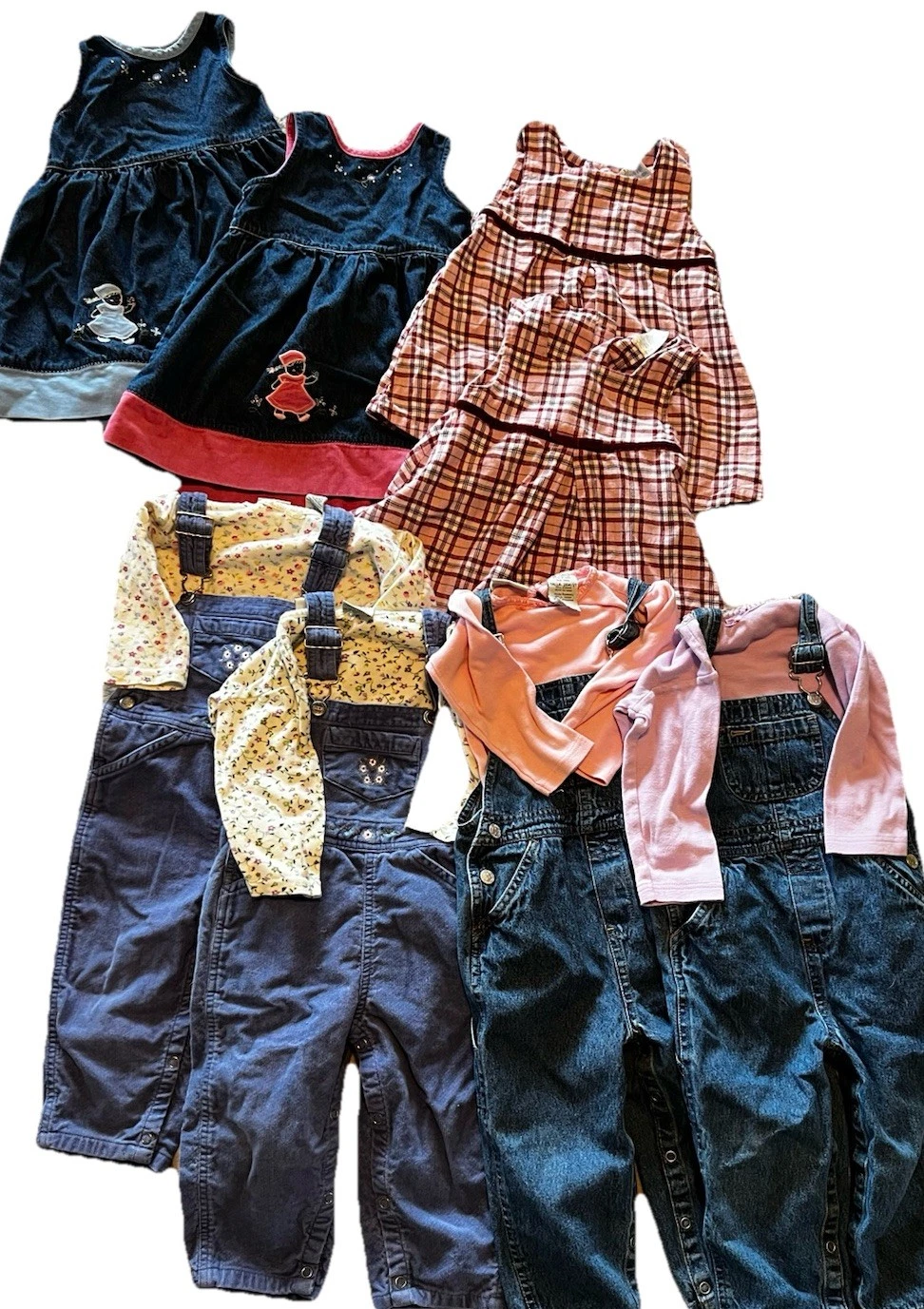 Vintage Y2K TWINS 12 Baby Girl Clothes Lot Size 24 Months, 2 Sets!! Faded glory