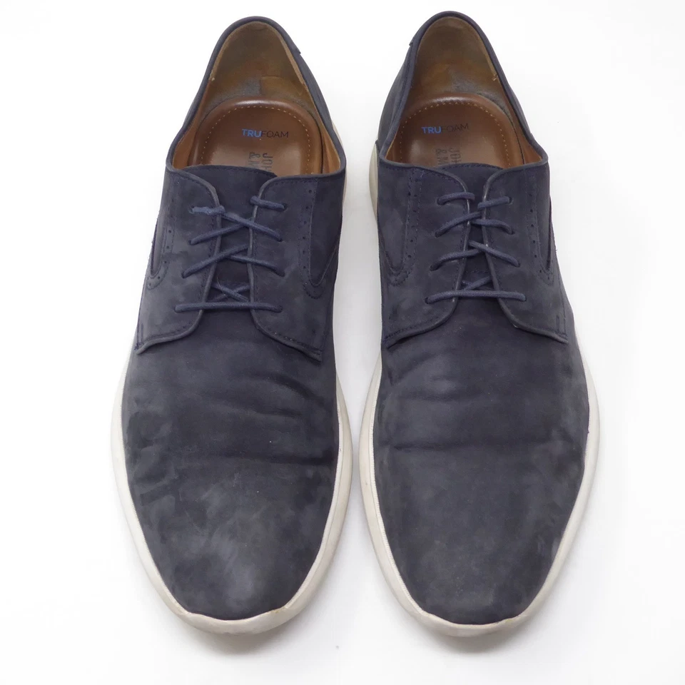 Johnston & Murphy Hennings Hombres Azul Gamuza Cuero Informal Zapatos de Vestir Talla 13M Foto 2 de 4