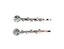 Faship A Pair Of Clear Floral Hair Clips 2 Pcs Pins 11112302086401-BN511