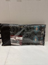 Showman Gray, Teal  Pink Woven Wool Contoured Saddle Pad 34x36