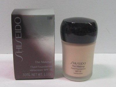 Shiseido The Makeup Fluid Foundation SPF 15 color I00 Very Light Ivory 1.1 oz