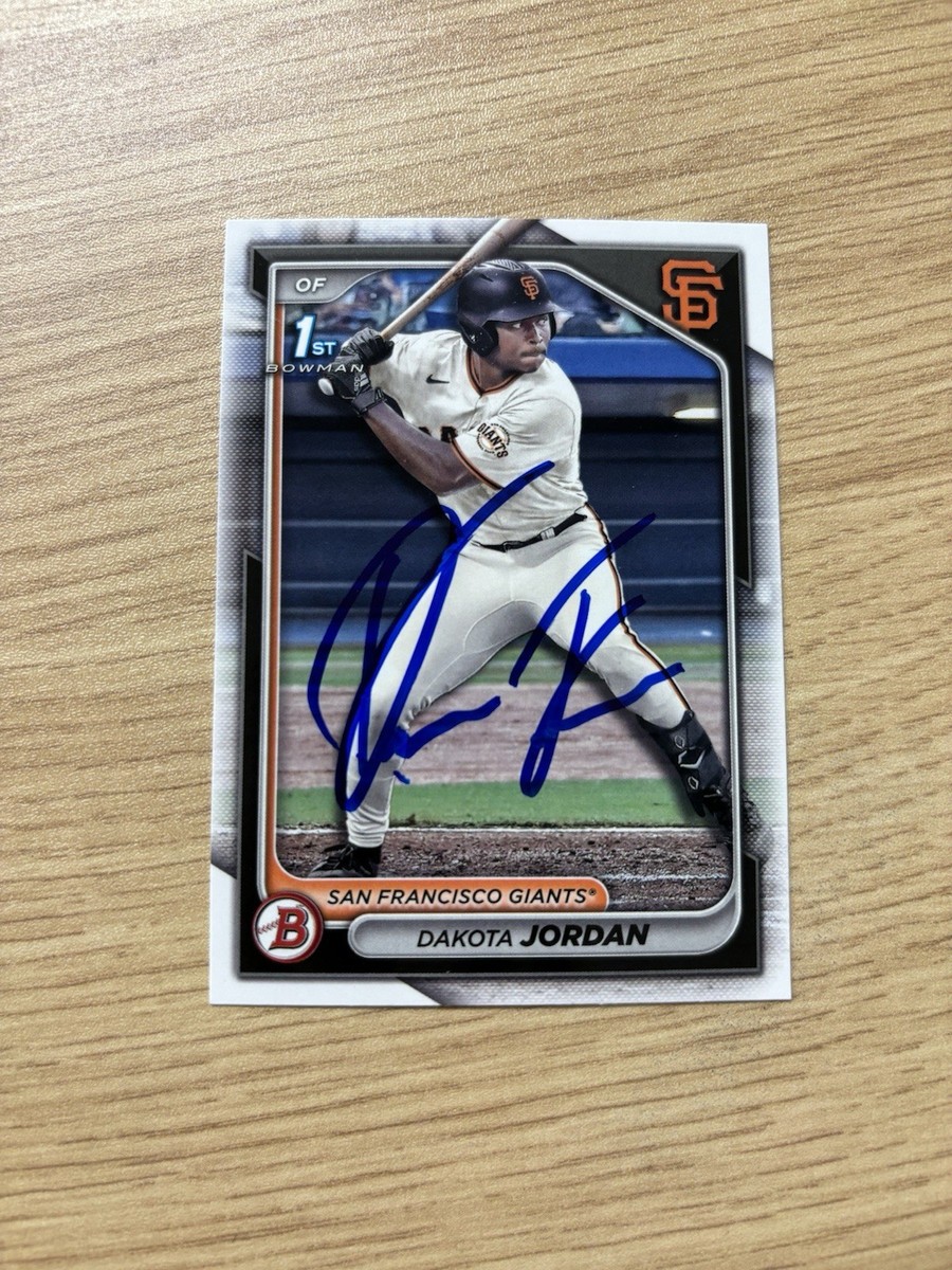 Dakota Jordan 2024 Bowman Draft AUTO IP ROOKIE SIGNED GIANTS #71 