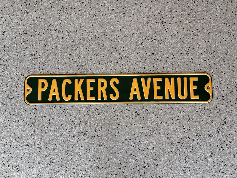 GREEN BAY PACKERS Metal Street Sign. Approx. 6x36. New/ Never Used.