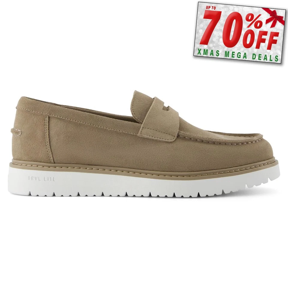 Toms Navi TRVL LITE Havana Mens Loafers Casual Slip on Beige