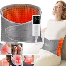 Electric Waist Belt Heating Pad for Back Pain with 9 Heat Level, 4 Timer Setting
