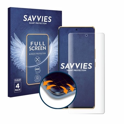 4x Full-Screen Schutz Folie für Infinix Note 40 Pro 3D Curved Edge Display