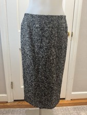 Lafayette 148 New York Geometric Weave Wool Mohair Silk Blend Skirt Women's 4