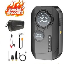 8000mah Car Jump Starter With Air Compressor Battery Jumper Box Chargernew