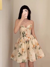 New ZIMMERMANN Floral Print Mini Slip Dress