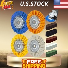Aluminum Polishing Kit with 8" Airway Buffing Wheels - 9Pcs Mirror Finish Set