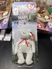 Mcdonald's TY Maple The Bear Beanie Baby Canada New In Packaging NOS 