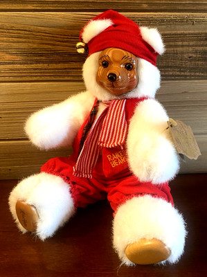 Vintage Robert Raikes  ''Santa's Elf'' 1989 Hand Signed 12'' BEAR NOS Tags