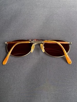 Matsuda Vintage Designer Sonnenbrille   Runde Gold mit Schildpatt/Bernstein