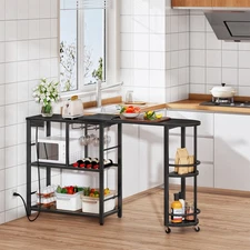 HOOBRO Bar Table Pub Table Dining Table Cocktail Table 72" L x 15.7" W x 39.5" H