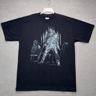 Elvis Presley Shirt Mens XL Black All Sport Show 1 Crew neck 1996 Music Vintage