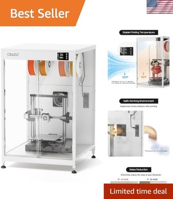 3D Printer Cabinet, 3D Printer Enclosure with Ventilation, Thermo-Hygrometer ...