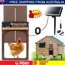 Automatic Chicken Coop Door Solar Powered Opener with Timer Light Sensor Remote