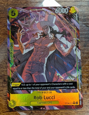 lucci deck one piece tcg Rob Lucci ST29-013 Parallel Starter Deck Promo One Piece Card English