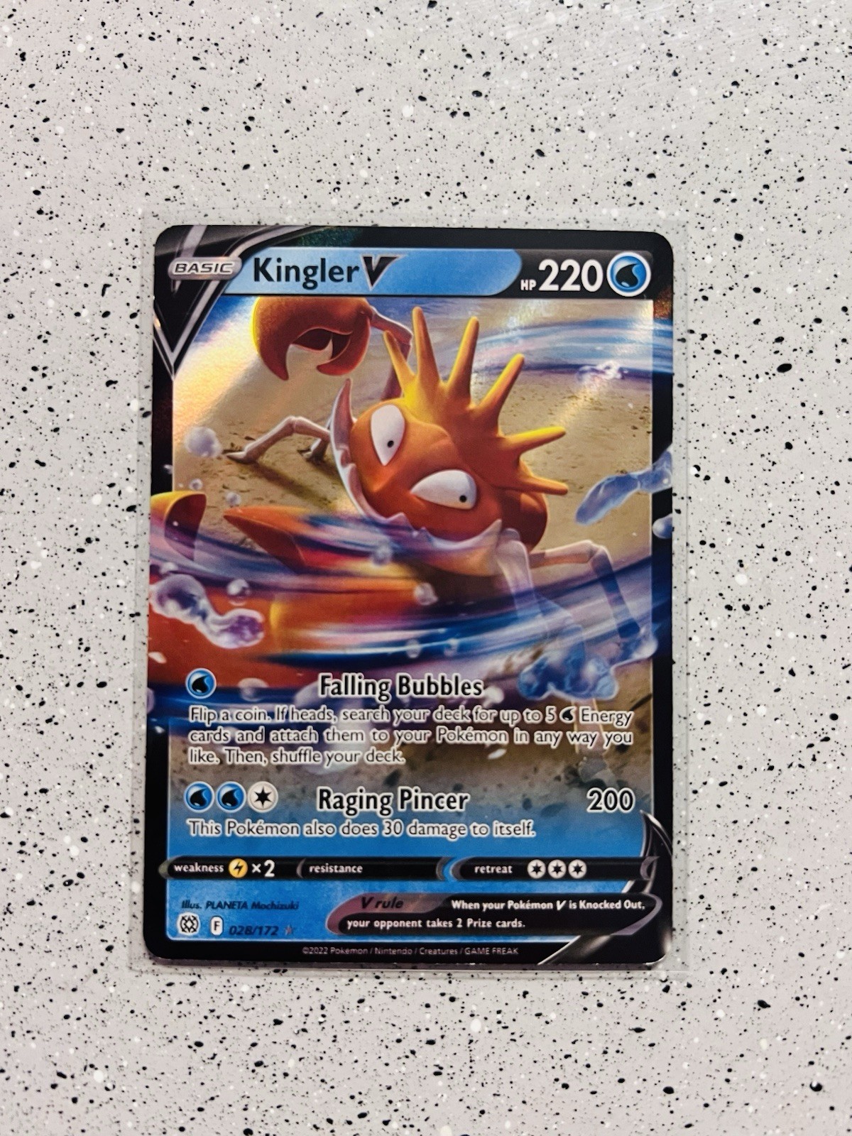 Kingler V 028/172 SWSH Brilliant Stars Ultra Rare Holo Pokemon TCG Card NM💎