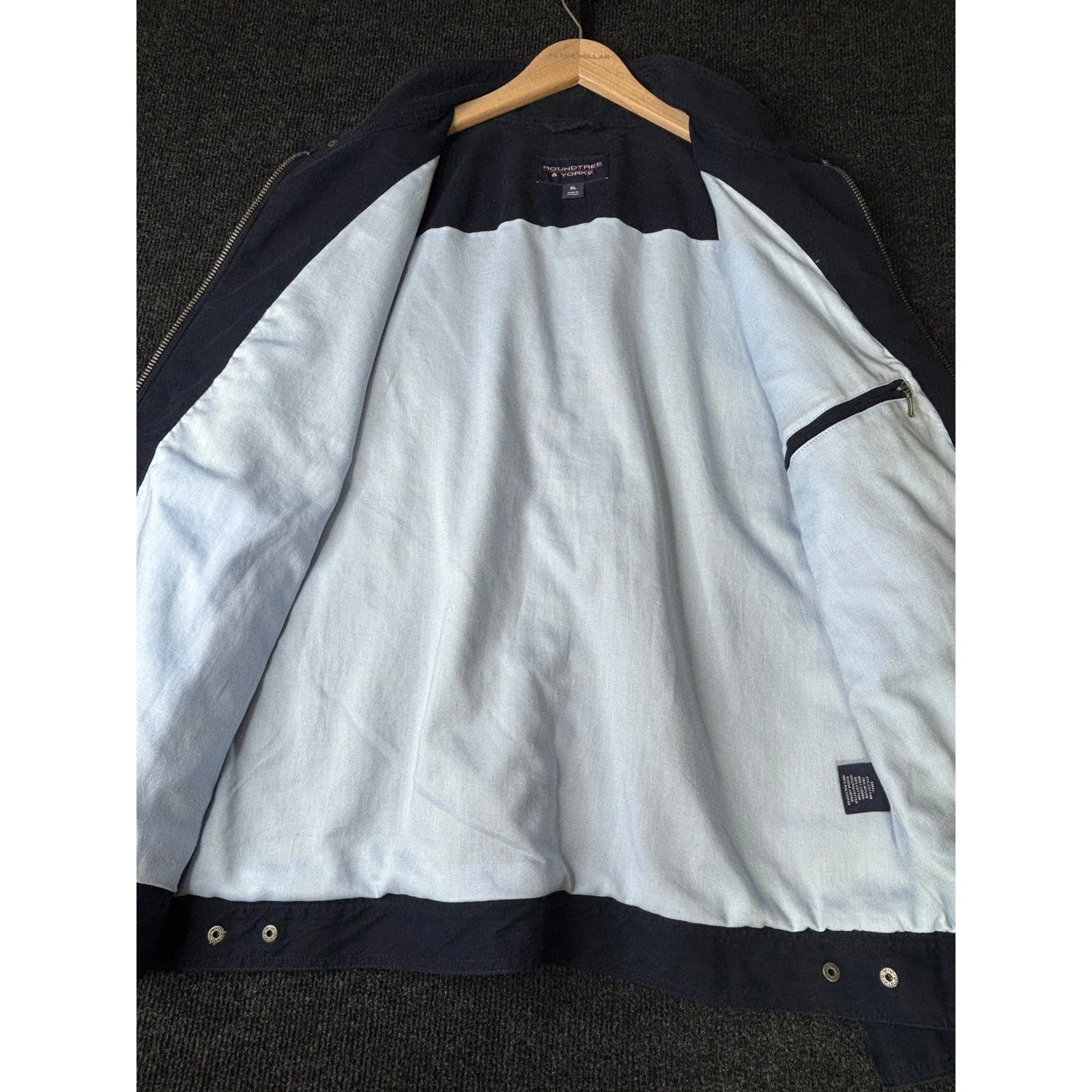 NWT Roundtree & Yorke The Cross Season Jacket Navy Blue Size XL Casual Coat - product detail image 8
