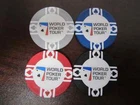 4 pcs Lot of WORLD POKER TOUR Casino Gaming Chips Set + FREE Las Vegas Chip