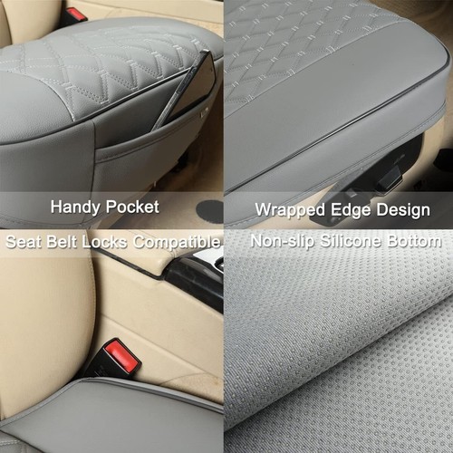 Leather Driver Bottom Seat Cover 3D Luxury Full Surround Chair Cushion Mat Pad - Picture 6 of 36
