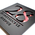 Door Sign Matt Black House Numbers Laser Cut Custom House Numbers Address Plaque