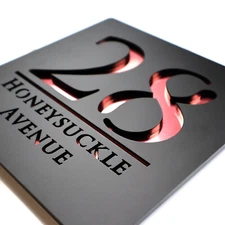 Door Sign Matt Black House Numbers Laser Cut Custom House Numbers Address Plaque