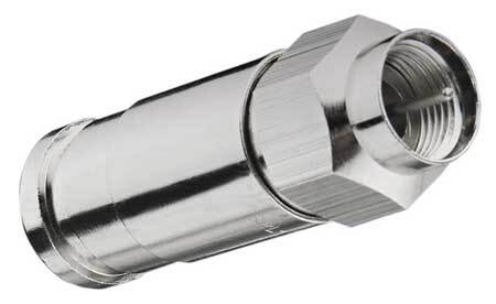 POWER FIRST 4LWY5 Coax Conn,F-Type,RG11 Reg/Tri/Quad,PK10 4LWY5 - Picture 2 of 2